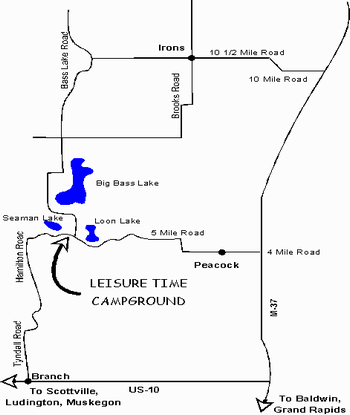 Leisure Time Campground Area Map